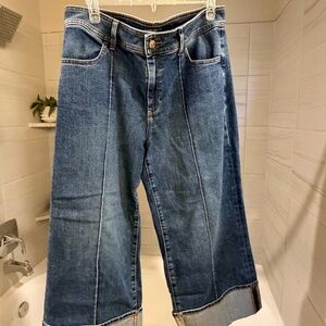Chico's Wide Leg Crop Jeans - Size 2 (approximately Women's size 12)